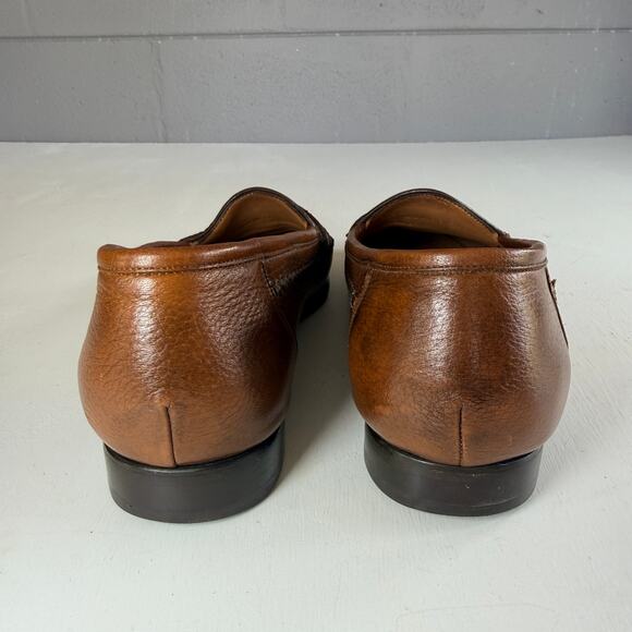 Alan Payne Crocodile Leather Penny Loafers Men\'s Size 9 Brown Dress Casual Shoes main image 8